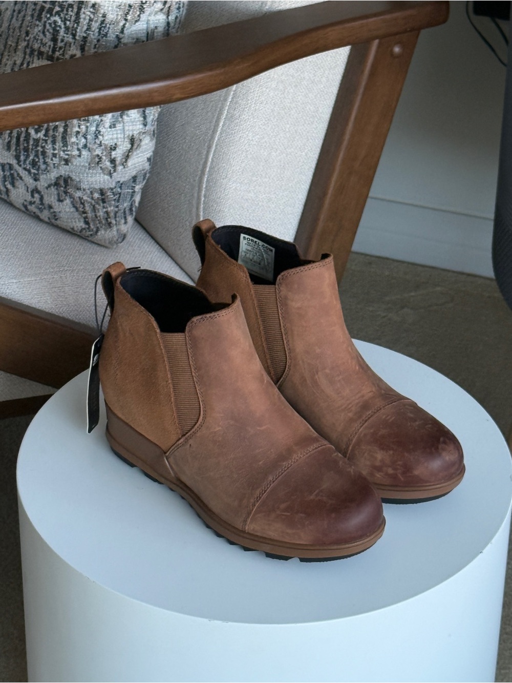 Woman’s sorrel Leather Chelsea Boot - Brown
